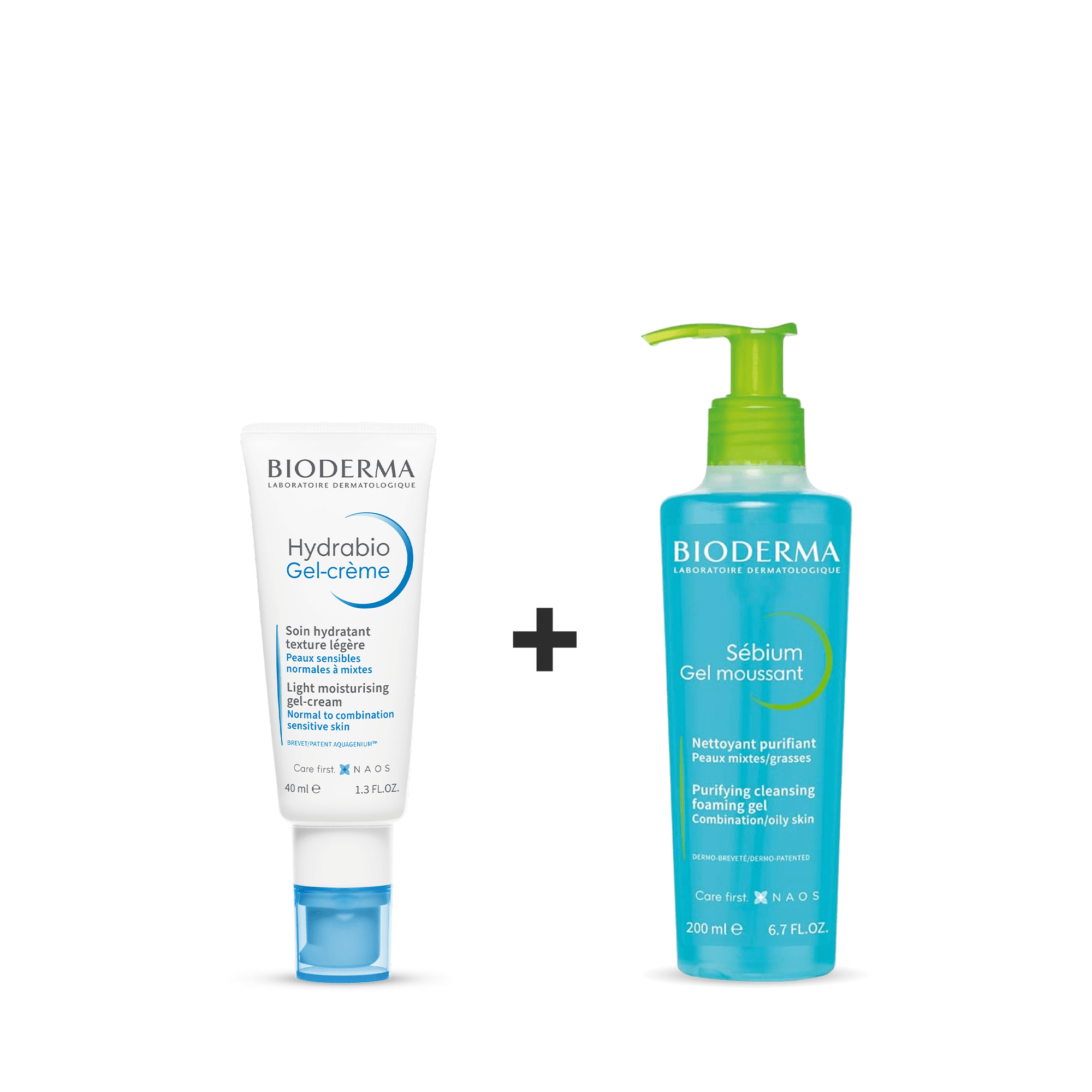 Sebium Moussant Gel 200ml + Hydrabio Light Cream 40ml